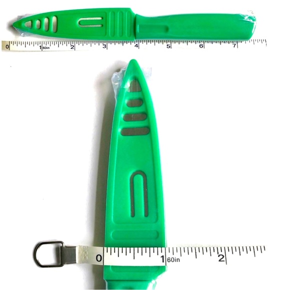 3/$15 NEW GIBSON 3.5" Paring Knife with Sheath Stainless Steel, 1 GREEN Knife - Picture 3 of 12